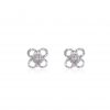 Bellagio_Selene_18ct White Gold Baguette & Round Diamond Flower Earrings