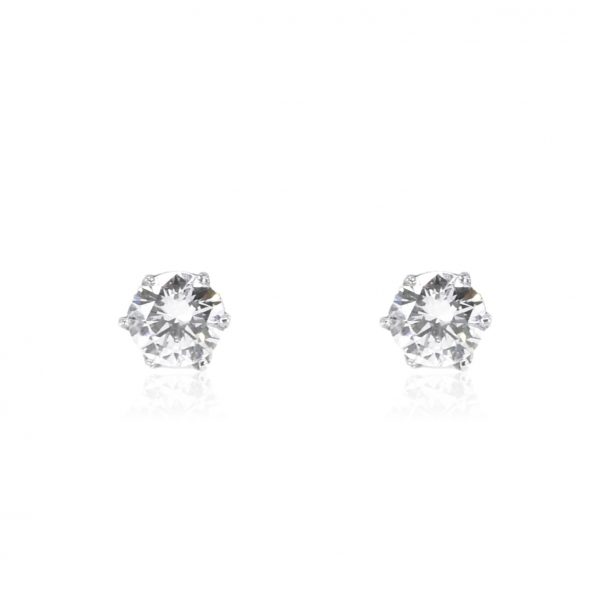 Bellagio_white gold_claw set_solitaire_diamond_earrings