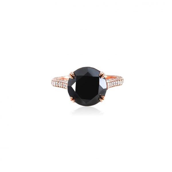 Bellagio_Black Diamond_Banner_Rings _18ct_Rose Gold Vintage Ring