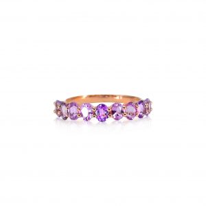 14ct Rose Gold Fancy Sapphire & Diamond Dolce Vita  Ring