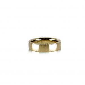 A.R.Z Stainless Steel & Gold Flat Diamond Ring