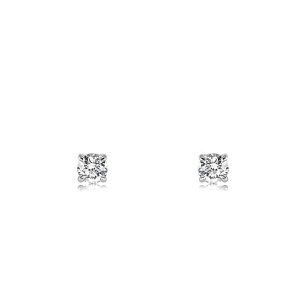 18ct White Gold Claw Set Diamond Solitaire Earrings