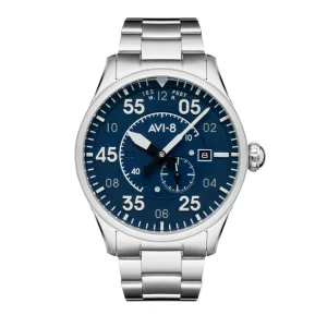 AVI-8 300 Automatic Blue Dial Stainless Steel Watch