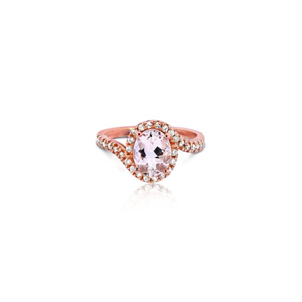 Morganite Solitaire Rose Gold Ring - Ready to Ship