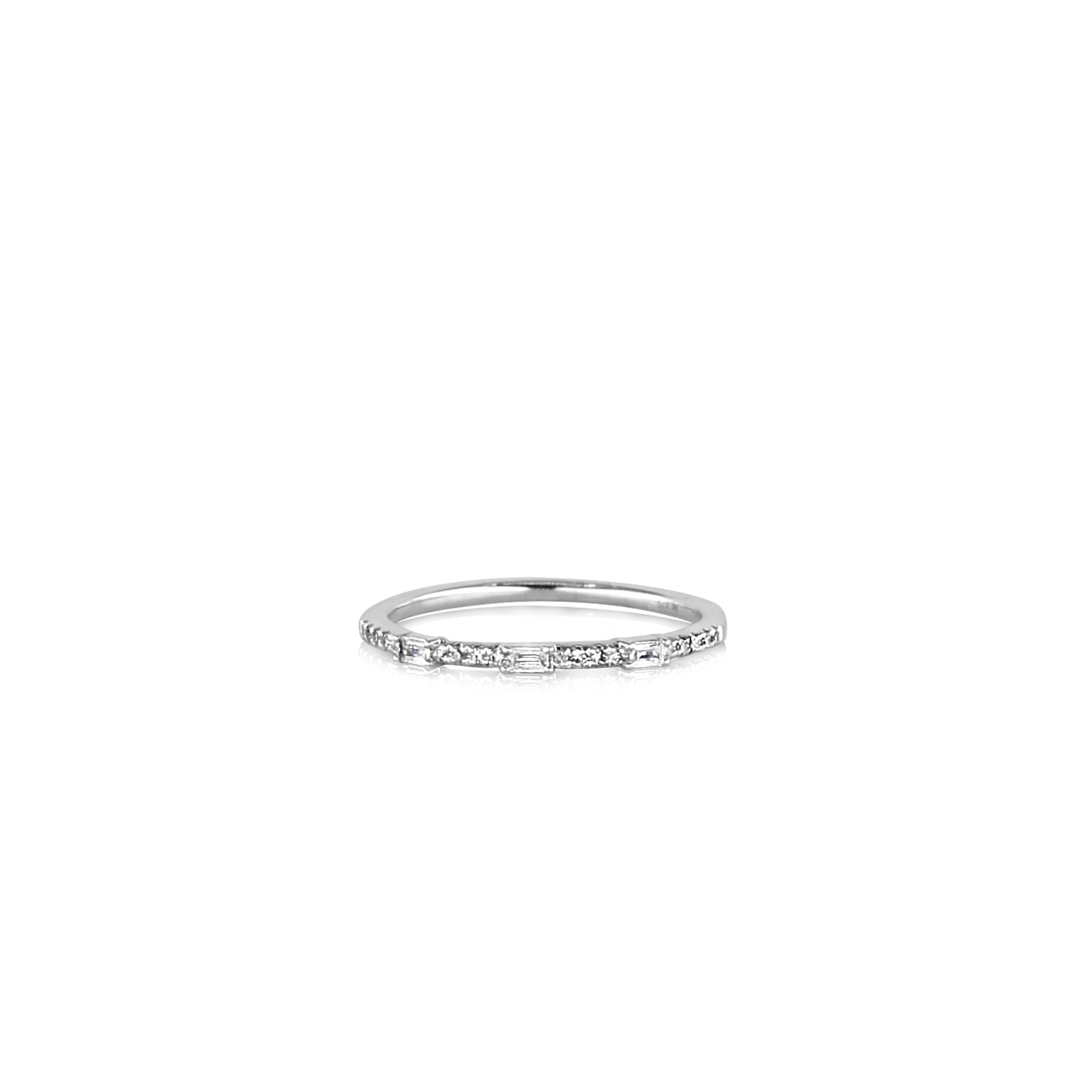 9ct White Gold Claw Set Diamond Ring - Bellagio Jewellers