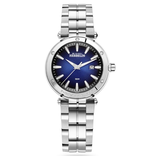Michel Herbelin Newport Stainless Steel Blue Dial Watch - Bellagio ...
