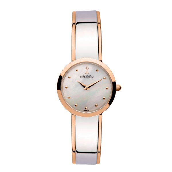 Michel Herbelin M-Band MOP Rose Gold Watch - Bellagio Jewellers