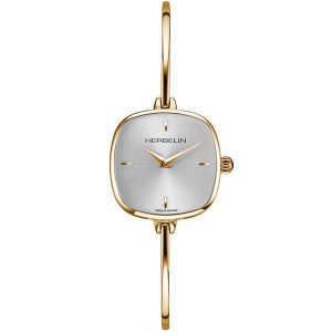 Herbelin FIL Cushion White Sunray Dial Gold Plated Watch