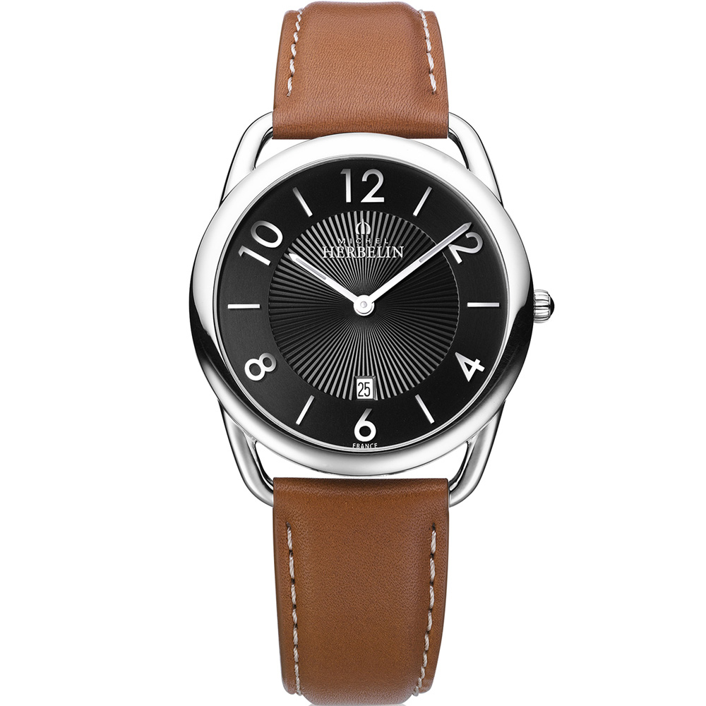 Michel Herbelin Equinoxe Black Dial Stainless Steel Watch - Bellagio ...