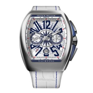 Franck Muller Vanguard Yachting Blue White Stainless Steel Watch