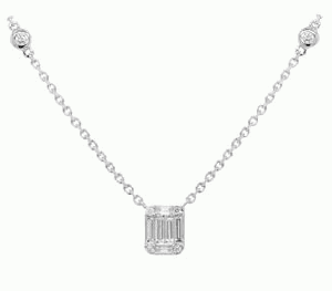 18ct White Gold Claw Set Selene Diamond Necklace