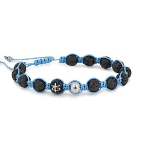 Zeades Tepukei Black Beaded Stainless Steal Bracelet