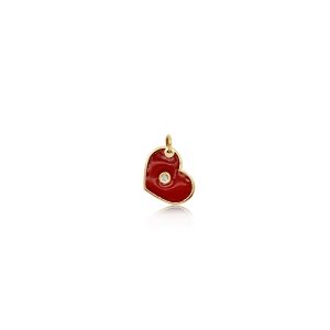 Diamond Red Enamel Heart Momenti Charm