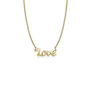 9ct Gold Diamond Magnolia Love Momenti Nameplate