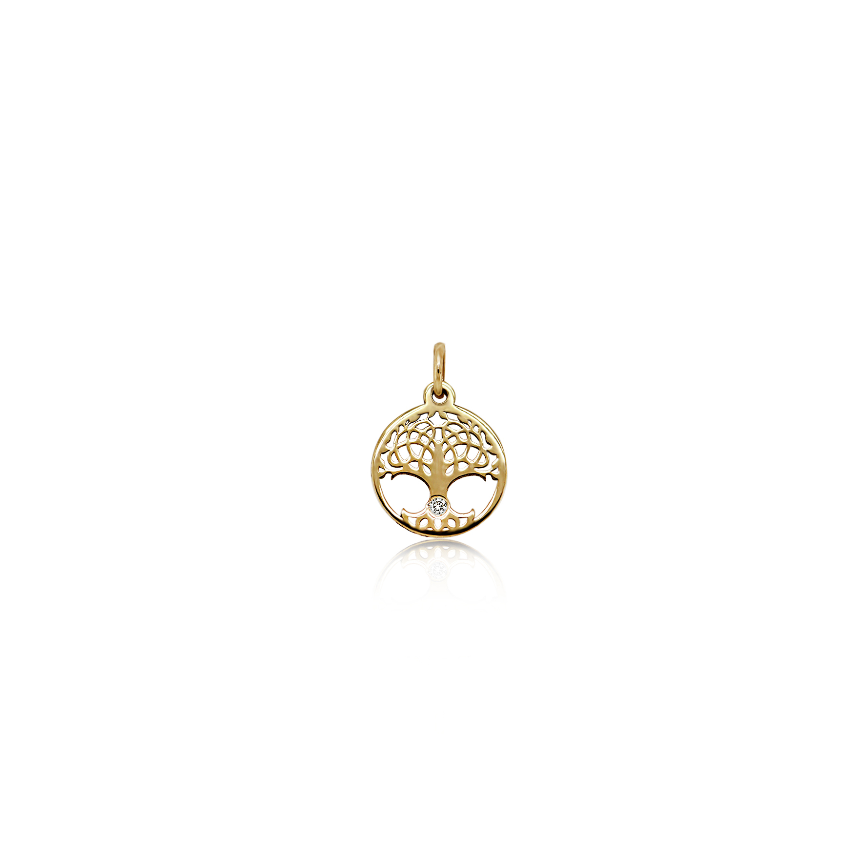 Gold hot sale tree charm