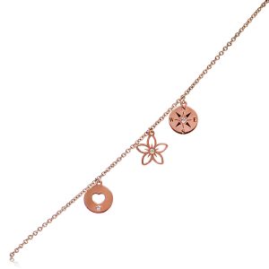 9ct Rose Gold Diamond Multicharm Momenti Bracelet