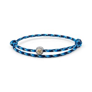 Zeades Pennon Abyss Blue Cord & Stainless Steel Bead Bracelet