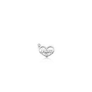 Silver Diamond Mom Heart Momenti Charm
