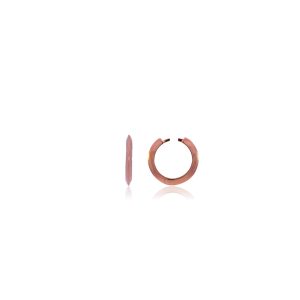 9ct Rose Gold Knife Edge 16mm Huggie Earrings