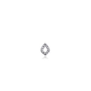 9ct Yellow Gold Claw Set Round Diamond Diamond Shape Piccola Single Earring