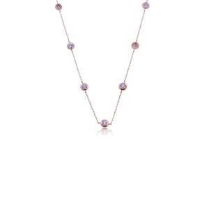 9ct Yellow Gold Tube Set Diamonds By The Yard Piccola Necklace