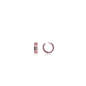 9ct Rose Gold Plain 12x4mm Huggie Earrings