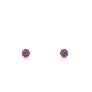 14ct White Gold Claw Set Round Ruby Dolce Vita Earrings