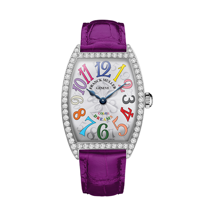 Franck Muller Curvex Quartz Colour Dreams Diamond Purple Strap