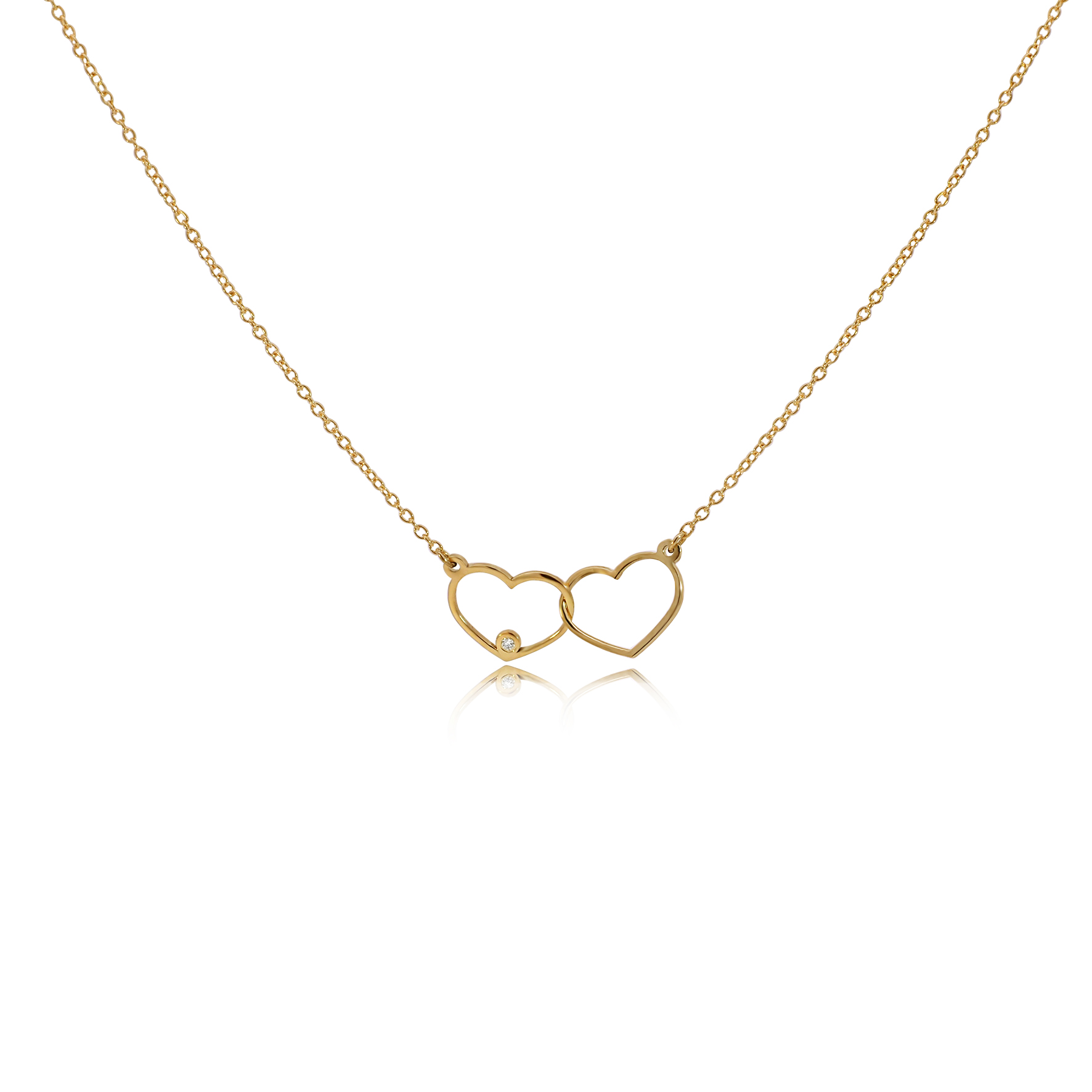 Diamond Intertwined Hearts Momenti Necklace - Bellagio Jewellers