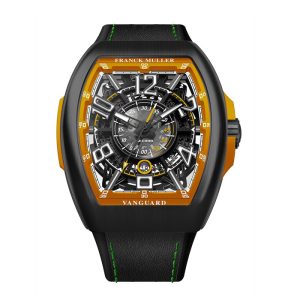Franck Muller Vanguard Skeleton Racing Orange Stainless Steal Watch
