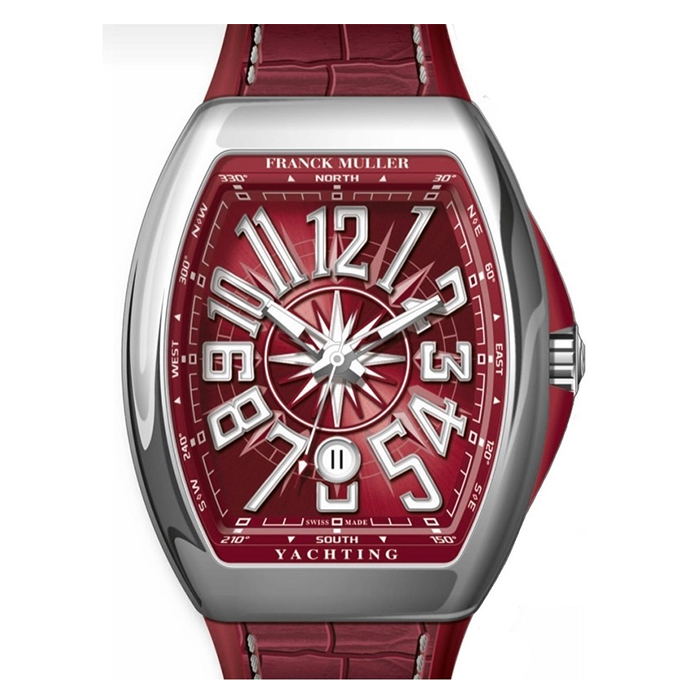 Franck Muller Vanguard 45 Yachting Burgundy Dial Stainless Steel