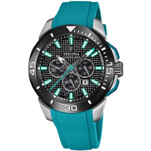 Festina Chrono Bike Teal/Black Dial Stainless Steel Watch