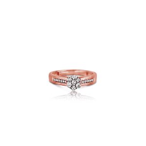 9ct Rose Gold Claw & Channel Set Diamond Ring