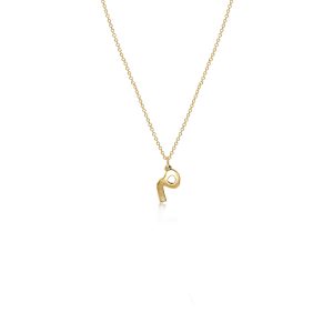 9ct Yellow Gold Diamond Arabic Letter Meem Momenti Charm Pendant