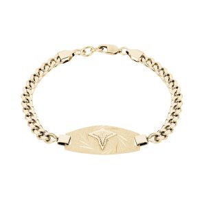 A.R.Z Steel Medical Gold Stainless Steel Bracelet