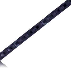 A.R.Z Stainless Steel 8mm Black Link Bracelet