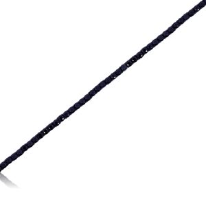 A.R.Z Stainless Steel 3mm Steel Black Tennis Bracelet