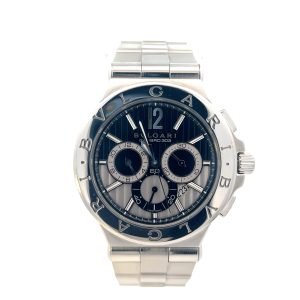 Pre Owned Bvlgari Diagono Chronograph Stainless Steel Watch