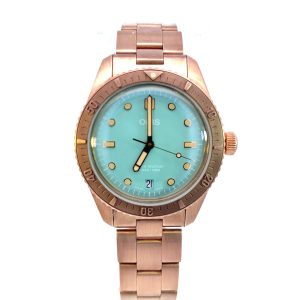 Pre Owned Oris Divers Sixty-Five Green Dial Bronze Watch