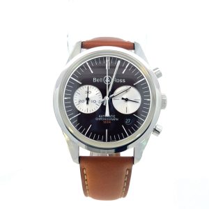Pre Owned Bell & Ross BRG126 Officer Brown Limited Edition Stainless Steel Watch