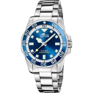 Lotus Trendy Blue Dial Stainless Steel Watch