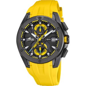 Lotus Vortex Black/Yellow Dial BLK PVD Stainless Steel Watch