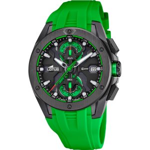 Lotus Vortex Black/Green Dial BLK PVD Stainless Steel Watch