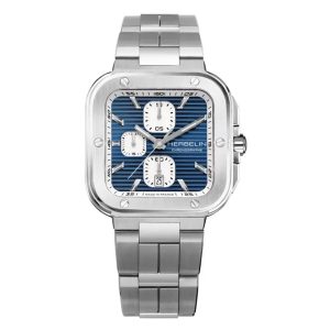 Herbelin Cap Camarat Square Chrono Blue Dial Stainless Steel Watch