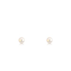 18ct White Gold Grey Salt Water Pearl Stud Earrings