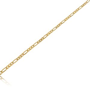 9ct Yellow Gold 3on1 Extra Flat Figaro Bracelet