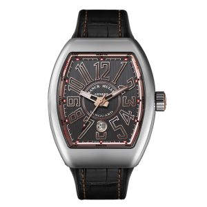 Franck Muller Vanguard 45 18ct Gold Indices Grey Dial Titanium Watch