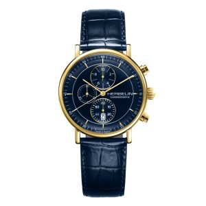 Herbelin Inspiration Chrono Blue Dial Gold Stainless Steel Watch