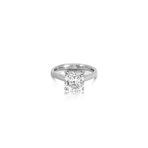 18ct White Gold Claw Set Cushion Cut Diamond Solitaire Ring
