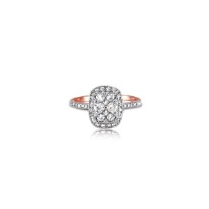 9ct Rose Gold Claw Set Cluster Diamond Ring